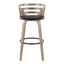 Cosini - Mid Century Modern Fixed Height, Barstool & Swivel And Round Footrest (Set of 2)