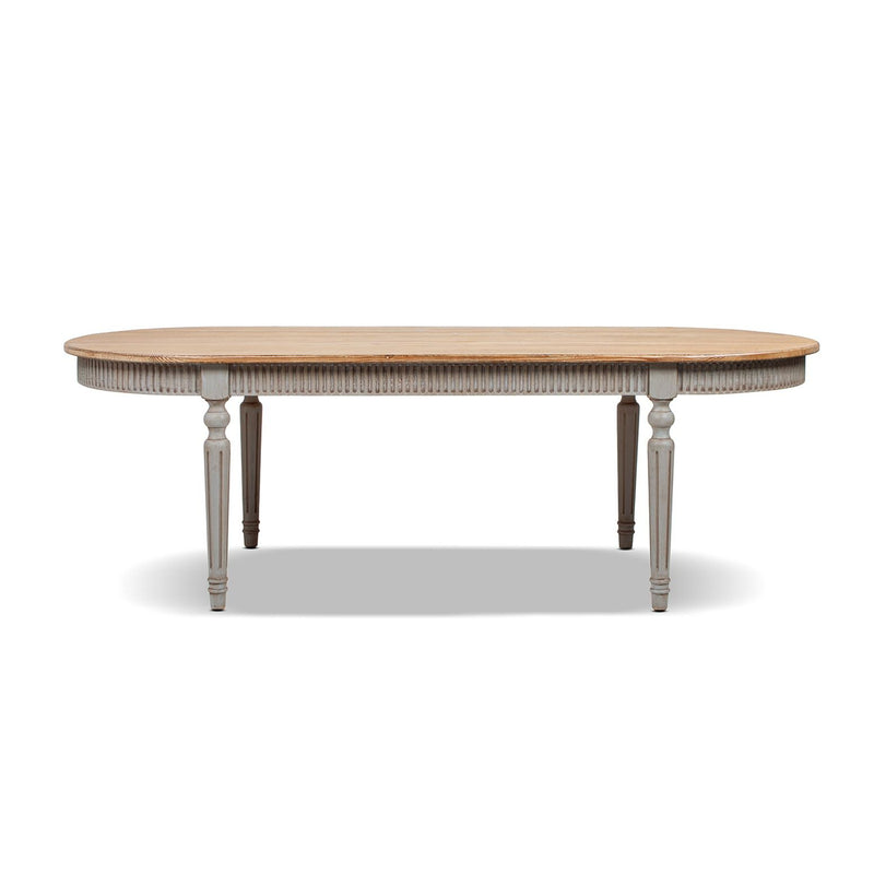 Colette - Oval Dining Table - Blue / Gray