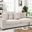 Luxe Sofa With 5 Matching Toss Pillows, Sleek Design, Spacious And Comfortable 3 Seater Couch