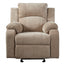 Upholstered Manual Recliner Chair With 3 Adjustable Backrest Positions