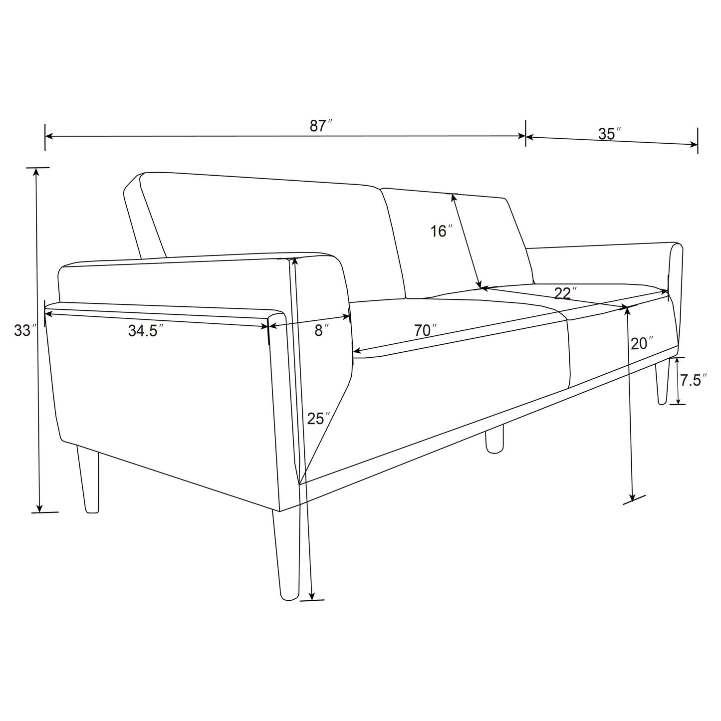 Andrena - Track Arms Sofa