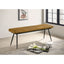 Tufted Cushion Side Bench With Tapered Legs