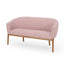 Mid Century Modern Loveseat With Channel Stitched Backrest