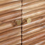 Boho Handcrafted 3 Door Sideboard, Carved Texture & Artisanal Charm - Natural