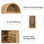 Tall Arched Top Storage Cabinet With 5 Tier Shelves, Soft Close Hinges