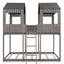 Bunk Bed With Roof, Window, Guardrail, Ladder