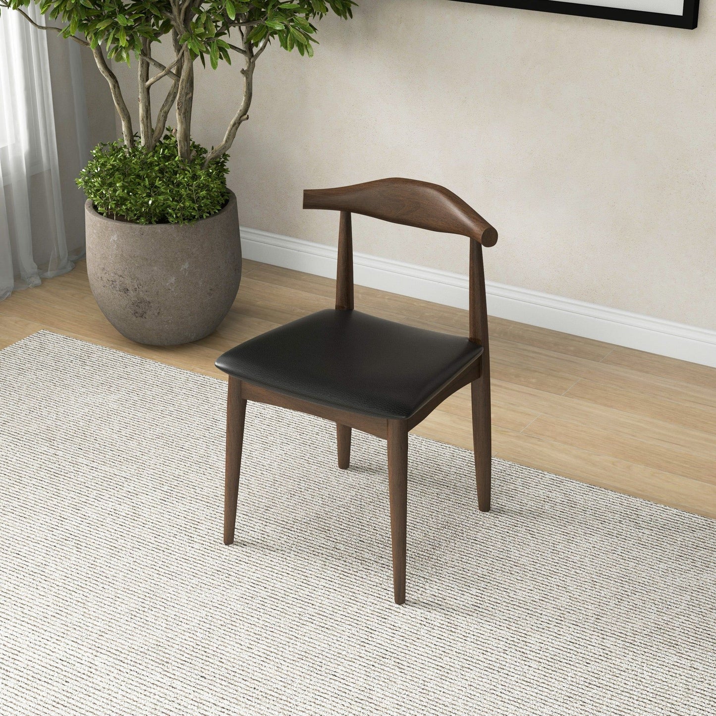 Destiny - Dining Chairs (Set of 2) - Black / Dark Brown