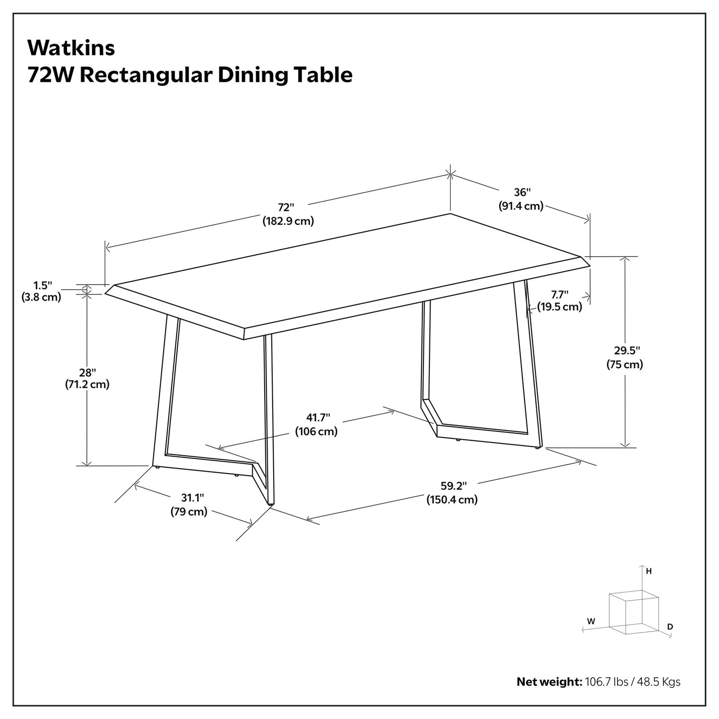 Watkins - Sturdy Dining Table