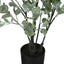 35" Tall, Artificial Plant, Eucalyptus Tree, Indoor, Faux, Fake, Floor, Greenery, Potted, Decorative - Green / Black