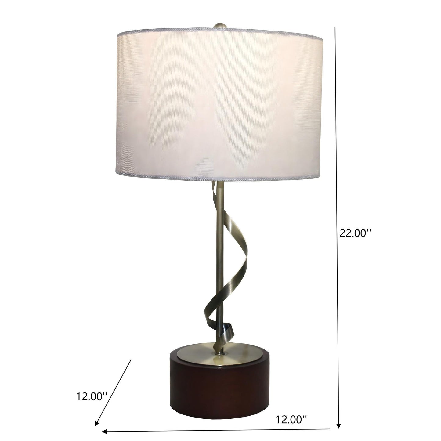 Nightstand Desk Lamp With Twisted Base - White