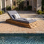 Chaise Lounge Set With 2 Fold Cushion