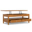 Warm Shaker - Lift Top Coffee Table With Hidden Storage And Lift Top Functionality - Brown
