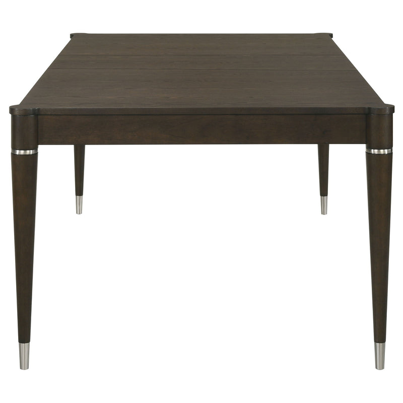 Blakely - Leaf Dining Table With Tapered Legs Accents - Ash Brown