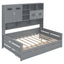 Daybed With All-In-One Cabinet And Shelf