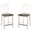 24" Tall Bar Stools (Set of 2) - Brown / White