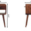 Mini California Curved Nightstand Wth Lower Slot