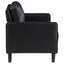 Weld 3 Piece Upholstered Track Arm Sofa Set - Black