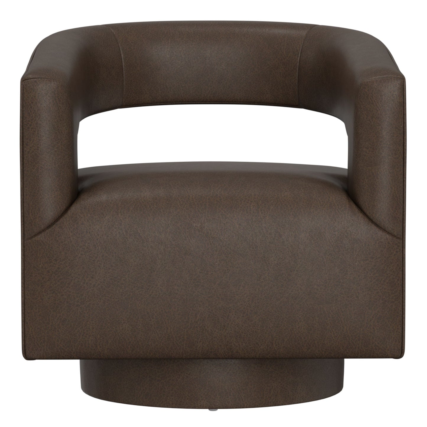 Swivel Accent Chair With Geometric Backrest
