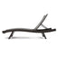 Mysticism Outdoor Chaise Lounge With Adjustable Backrest And Foldable Legs - Brown Multi