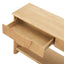 Fluted Console Table With Semi Circular Drawers - Natural