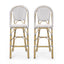 Outdoor Pe Rattan French Barstool Set