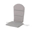 Outdoor Adirondack Chair Cushion With Water Resistant Fabric And Ties - Gray