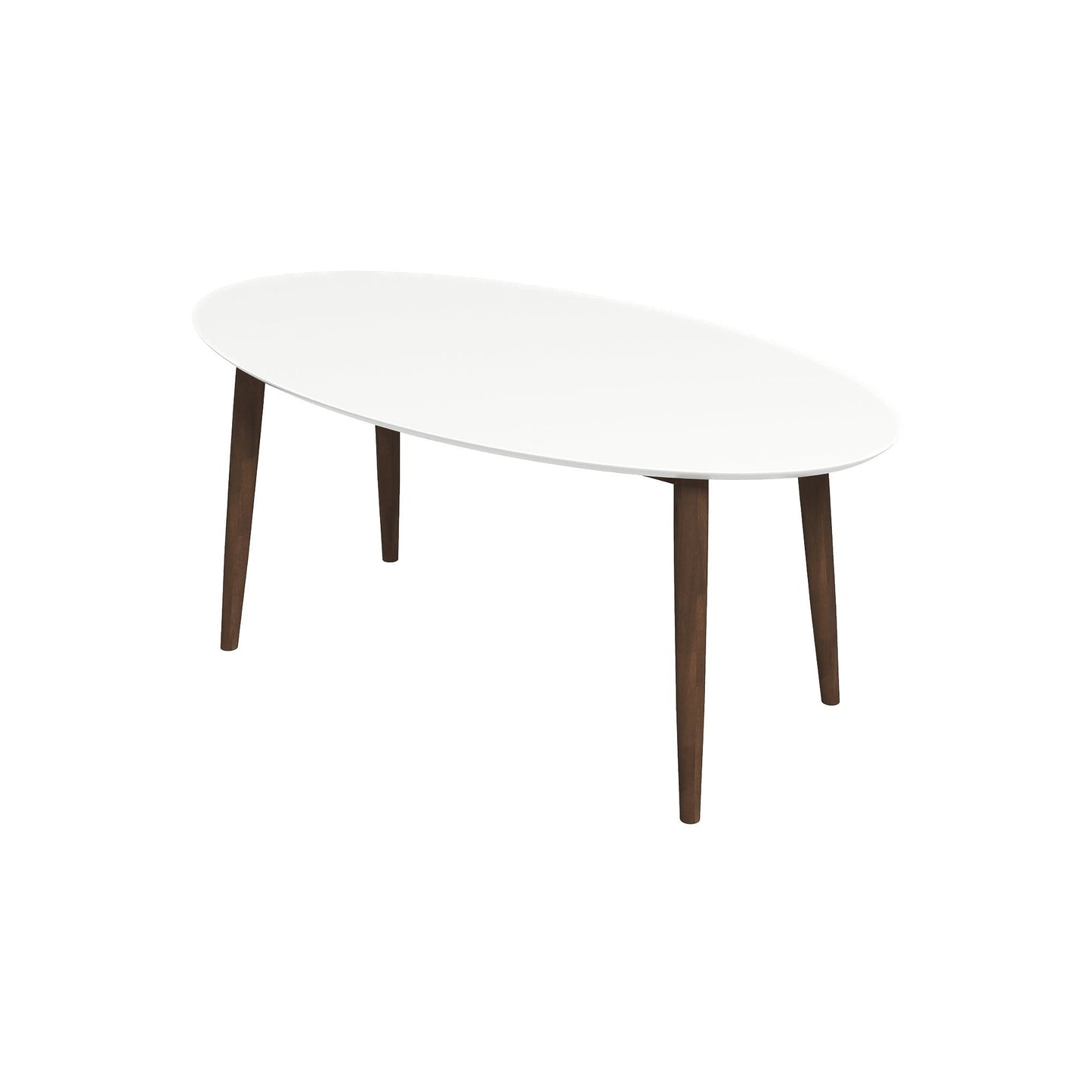 Ada - Oval Dining Table And 4 Side Chairs - White