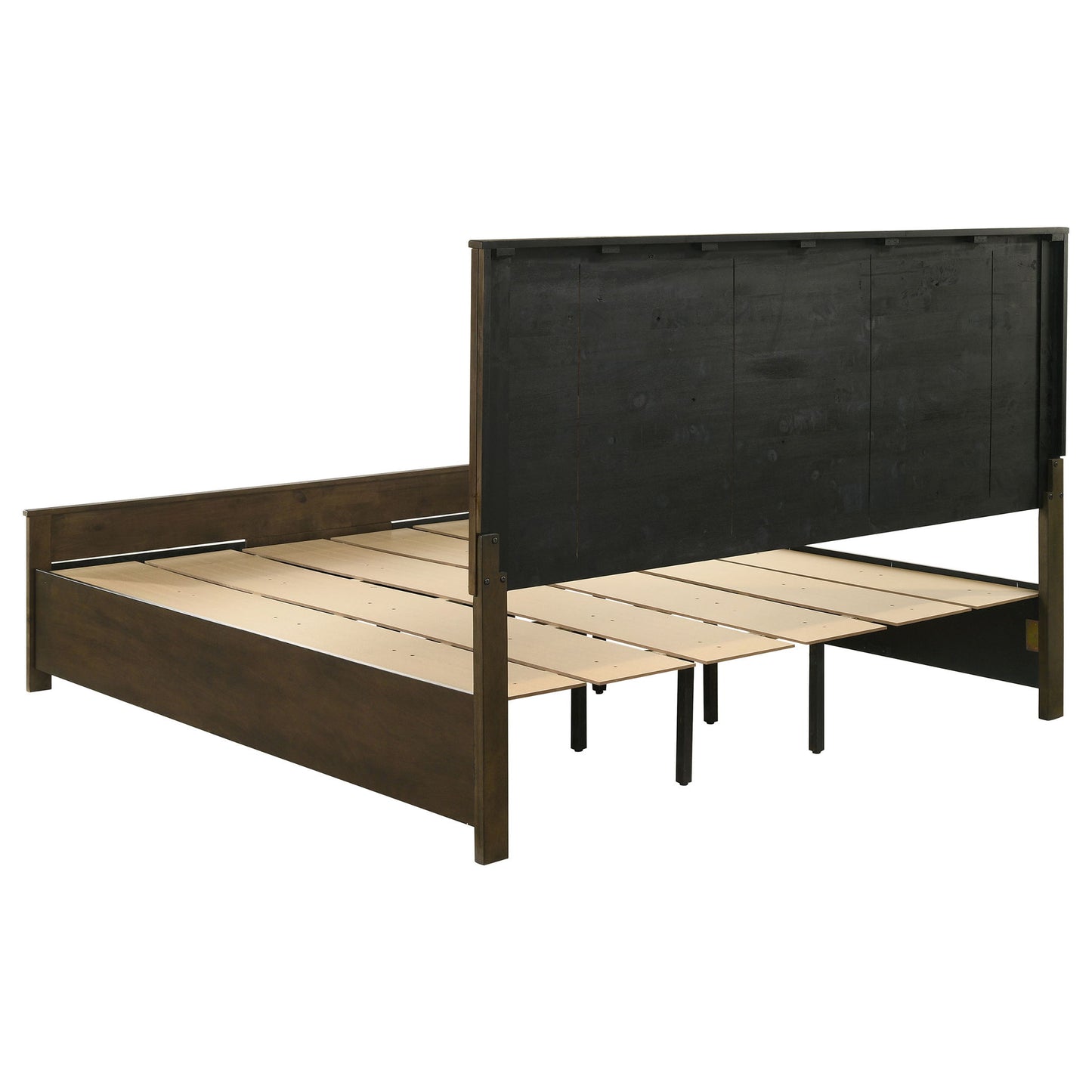 Greely - 5 Piece King Storage Bedroom Set Includes Bed, Nightstand, Dresser, Mirror & Chest - Rustic Brown