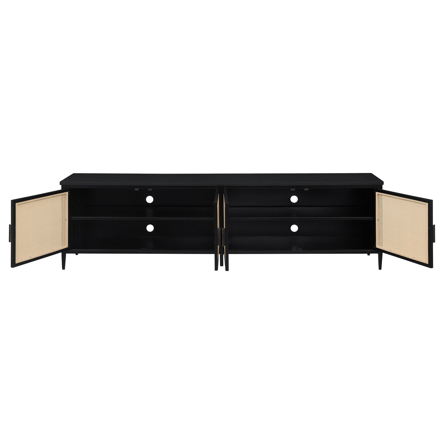 Kenneth - 4 Door TV Stand - Black