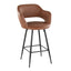 Margarite - Contemporary Fixed Height Counter Stool With Square Footrest (Set of 2)
