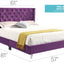Upholstered Nailhead Trim Chic Bed