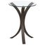 Helena - Round Glass Top Accent Side Table - Cappuccino