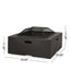 Outdoor Square Mgo Wood Burning Fire Pit - Dark Gray