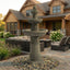 3 Tier Outdoor Garden Fountain With LED Lights - Gray