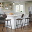 Foundry - Contemporary Barstool Zig Zag Stitching (Set of 2) - Black / Gray