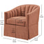 Solitude - Skirted Swivel Accent Chair With Hemp Like