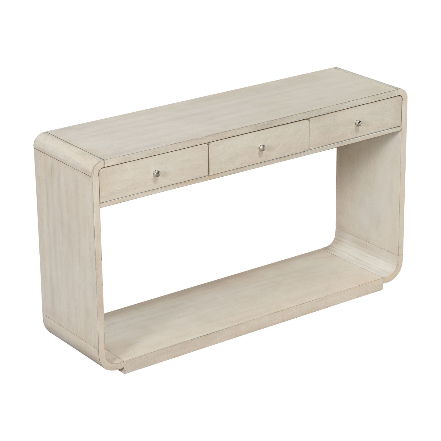 Console Table With 3 Drawers And Display Shelf