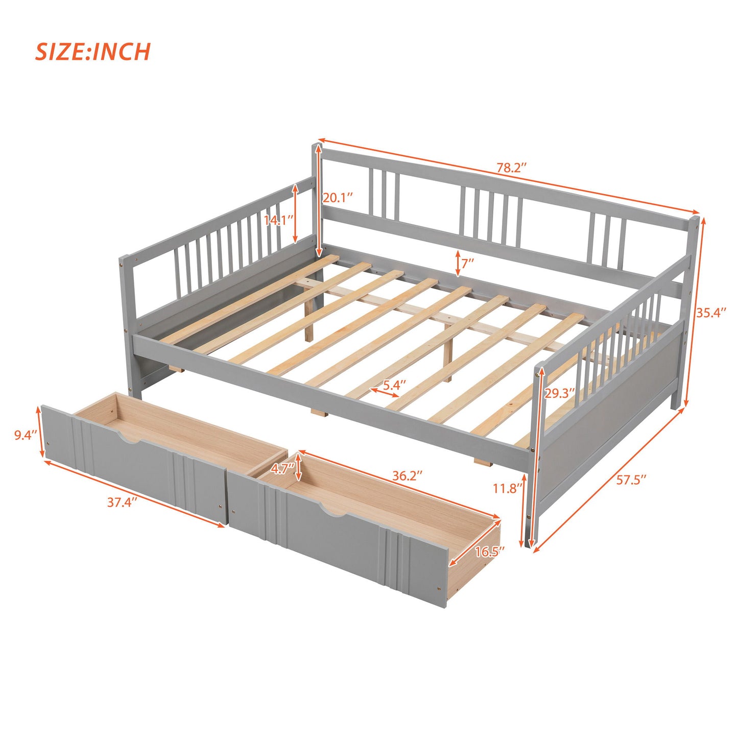 Multifunctional Elegant Modern Daybed