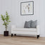 Hollis - Upholstered Accent Bench With Armrests Seating - Vanilla White