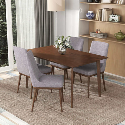 Carlos - Dining Table And 4 Side Chairs - Oak