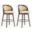 Como - Indoor Wood Barstool (Sey of 2)