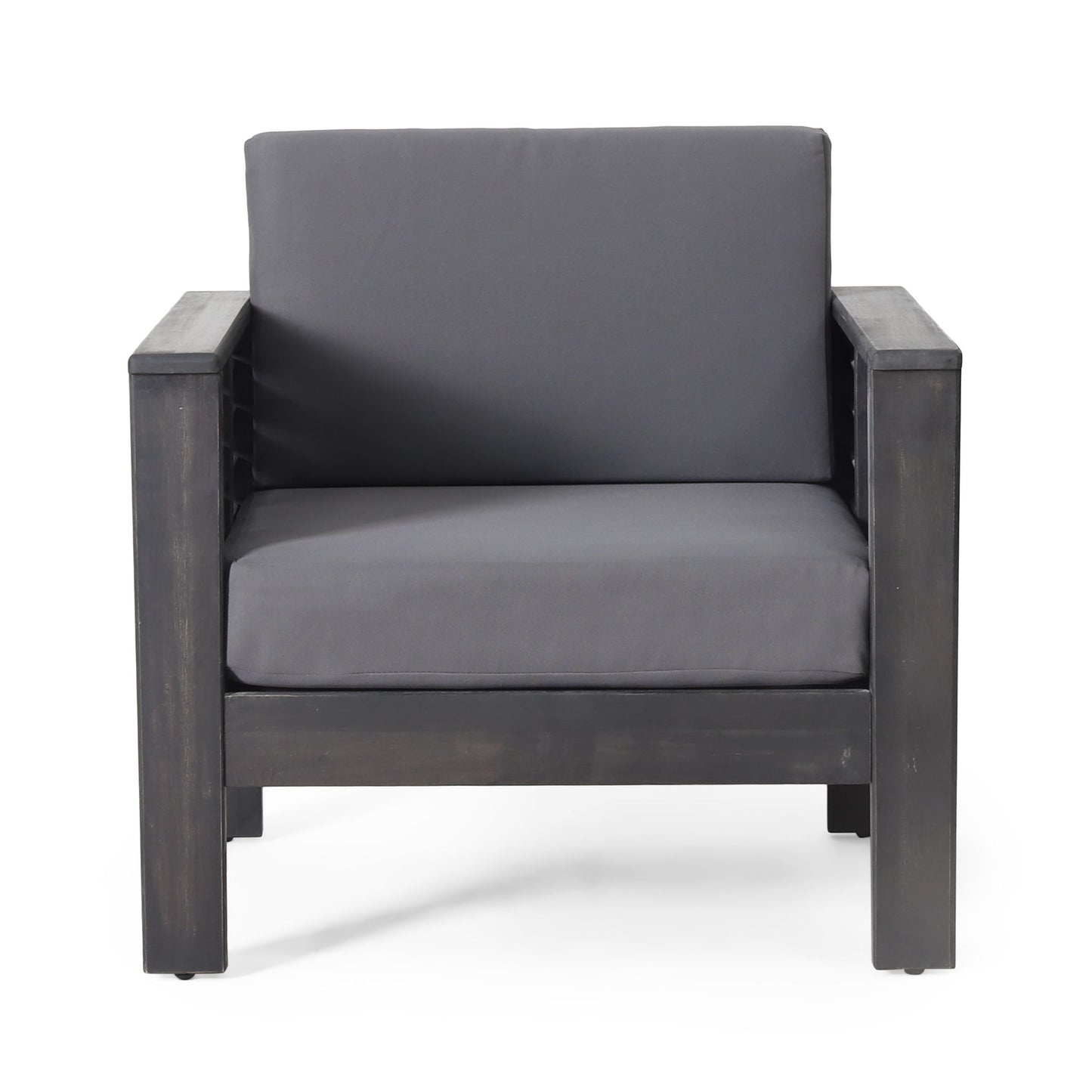 Slat Design Club Chairs With Cushions