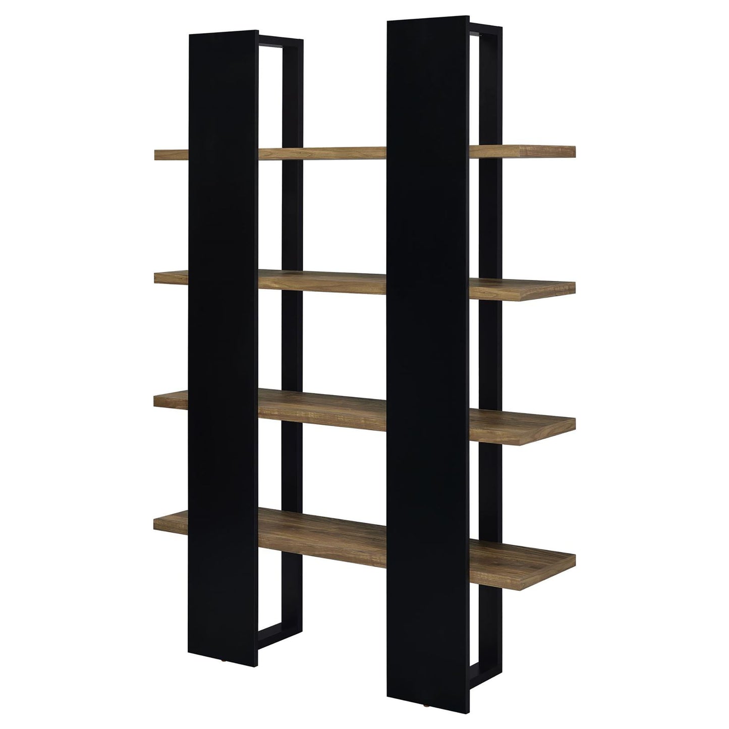 Mystrene - 4 Shelf Bookcase With Open Shelving Design - Black