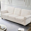 Soft Sofa, Upholstered 3 Seater Couch With High Density Foam, Loose Back Cushions And Turned Legs