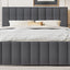 Upholstered Platform Bed With Twin Size Trundle And 3 Drawers