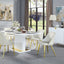 Gaines - High Gloss Dining Table With Pedestal Base