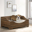Gibson - Alder Wood Finish Comfy Pet Bed With Cushion - Brown