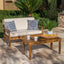 Outdoor Chat Set With Coffee Table And Loveseat