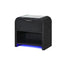 Beverly - Nightstand With Speakers, Rounded Sides - Black White