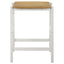 Prager - 3 Piece Kitchen Island Counter Table Set With Overhead Rack And Backless Stools - White